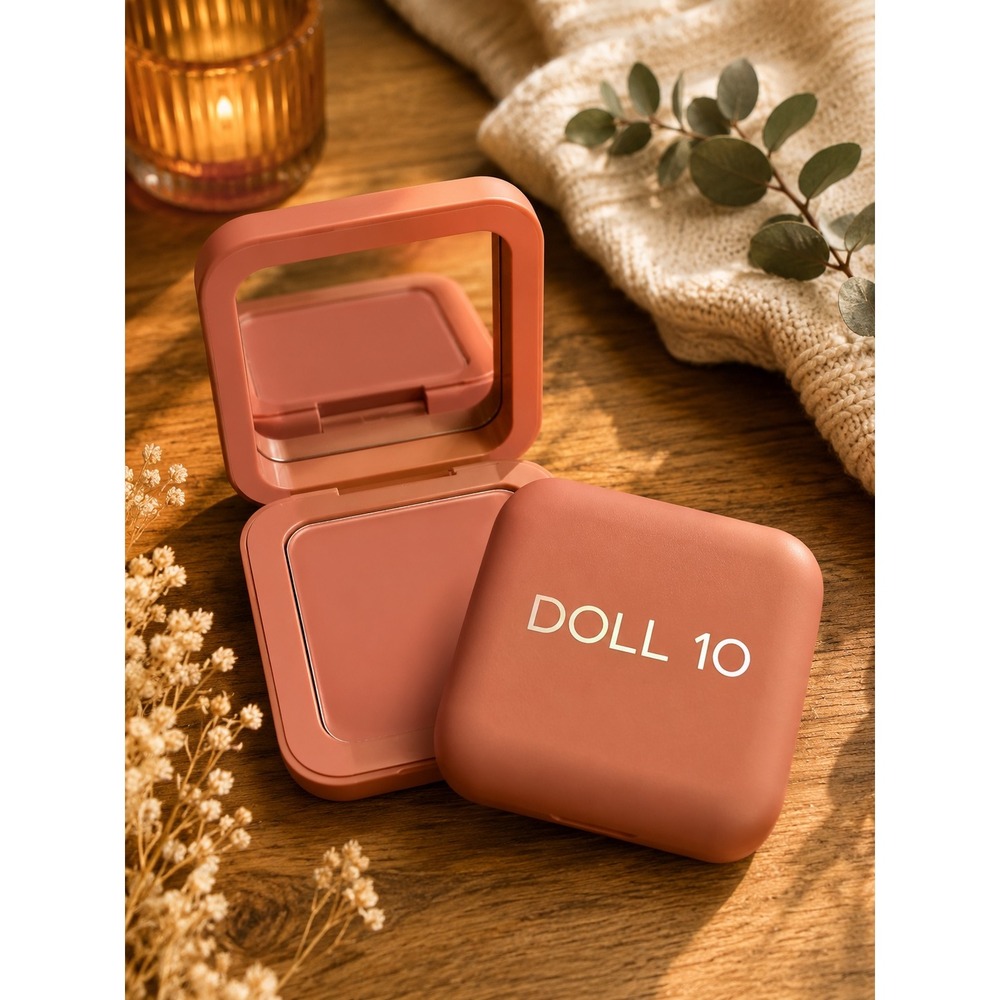 Doll 10 Peptide Bounce Blush Sangria Pink Cream Compact 3g New in Box